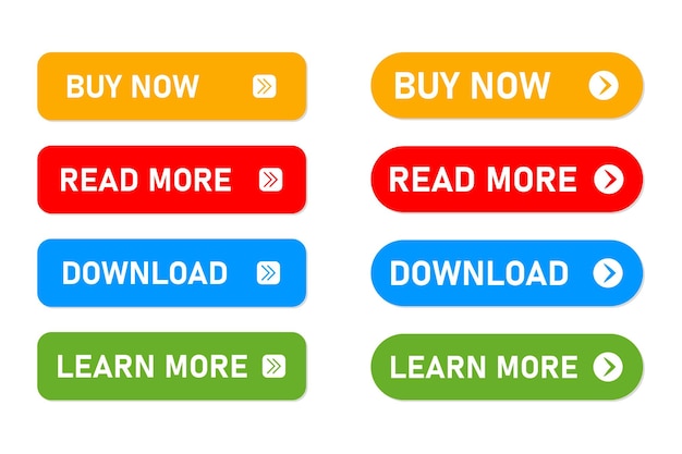 set of ui buttons or app buttons design.