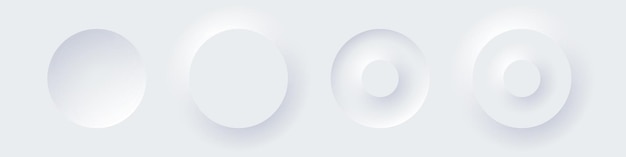 Set of vector buttons for websites mobile applications Neumorphism design