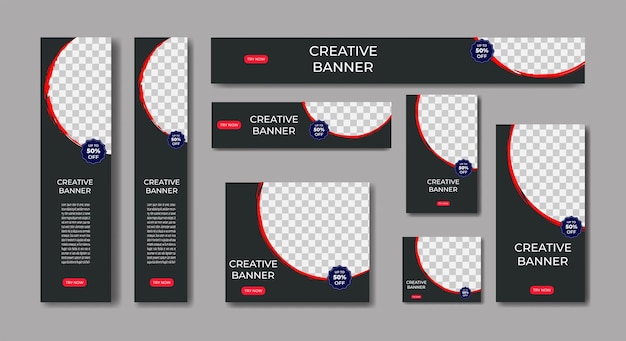 Set Of Web Banner Template Design
