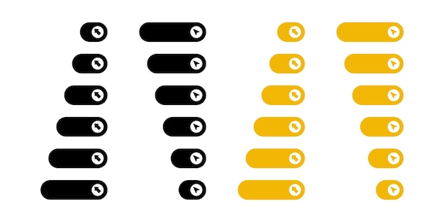 Set of web button icons click here button with arrow pointer click icon Design for applications