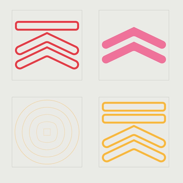 Set of Y2K style vectors of objects Trendy geometric postmodern figures Flat minimalist icons
