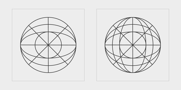 Set of Y2K style vectors of objects Trendy geometric postmodern figures Modern abstract forms