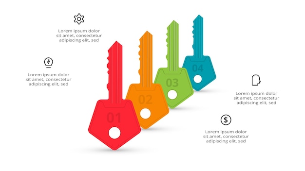 Set step with 4 5 6 elements infographic template for web business presentations vector illustration