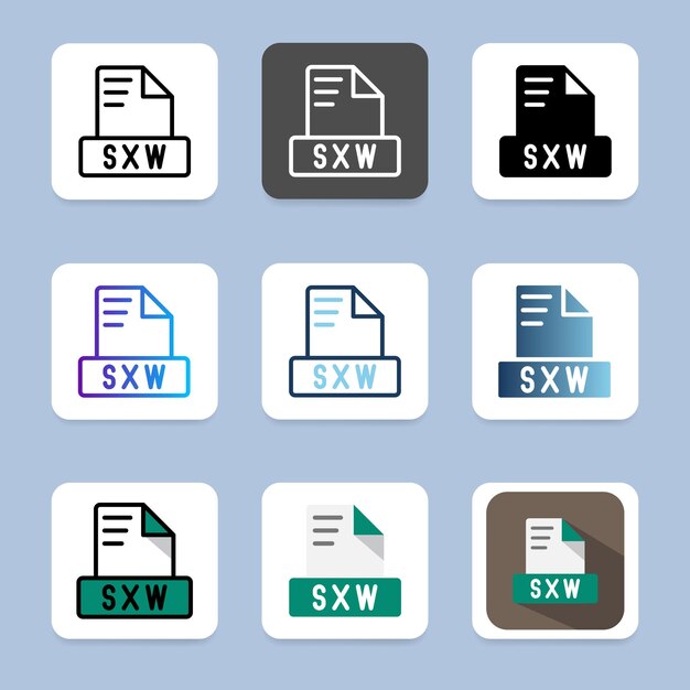 Set sxw icons file format for an intuitive interface suitable for web ui and mobile app needs