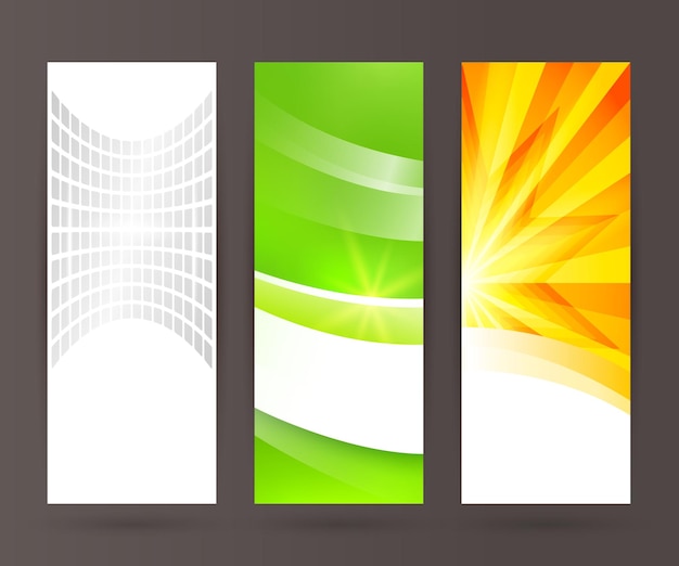 Set vertical banner background template layout flyer61