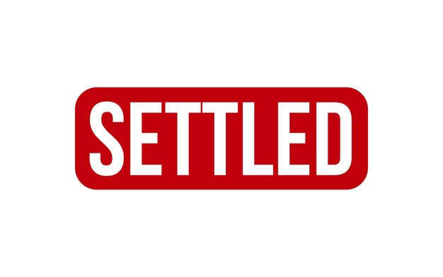 Settled Rubber Stamp Seal Vector