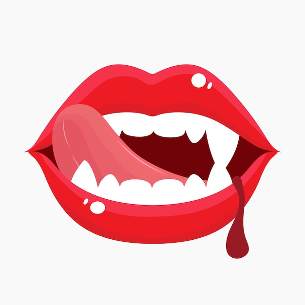 Sexy dracula or vampire mouth