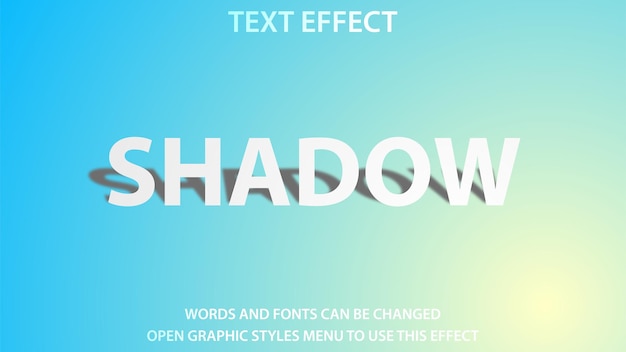 shadow text effect vector illustration editable