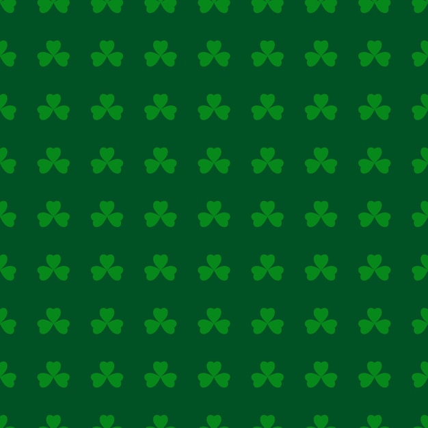 shamrock or green clover leaves seamless pattern