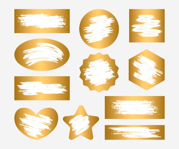 shapes with scratch effect in realistric style