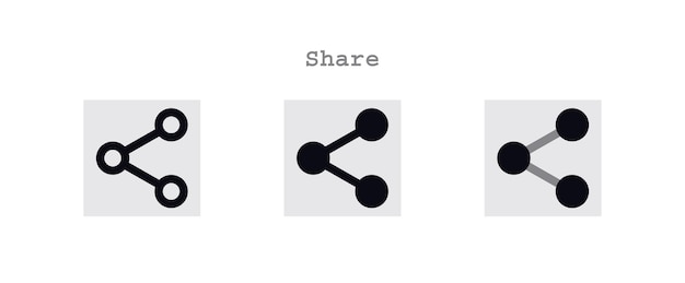 Share icons set