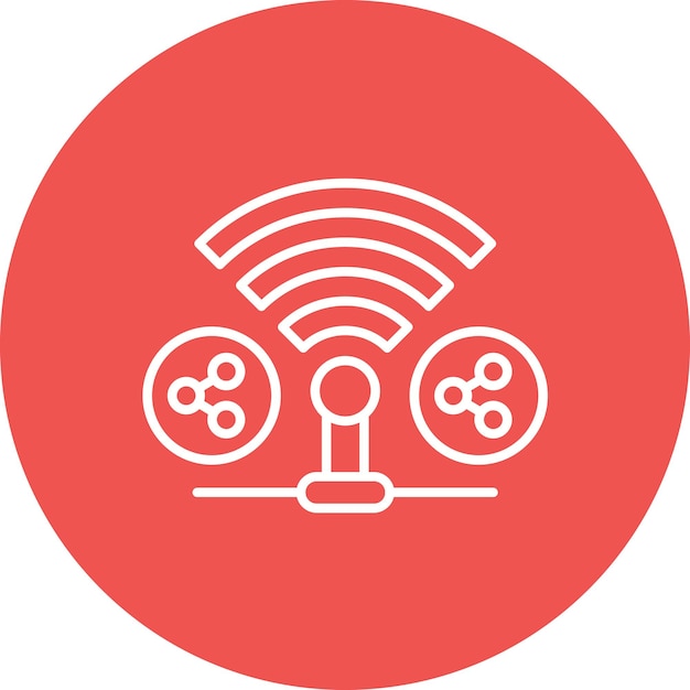 Shared Wifi icon vector image Can be used for Networking and Data Sharing