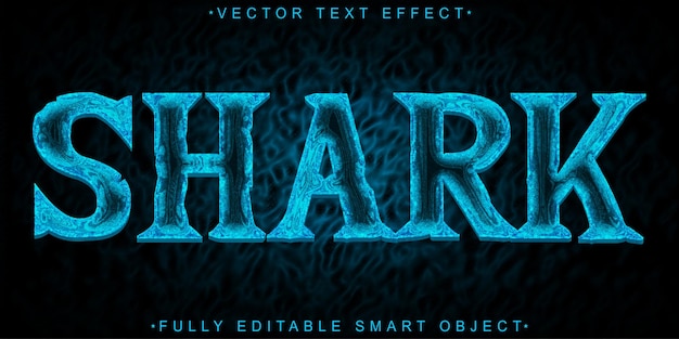 Shark Blood Shark Vector Fully Editable Smart Object Text Effect