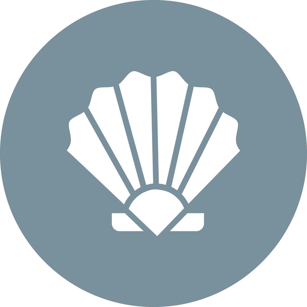 Shell icon vector image Can be used for 3d Printing