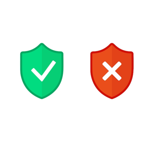 Shield check Security icon Vector illustration