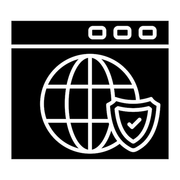 shield glyph solid black illustration