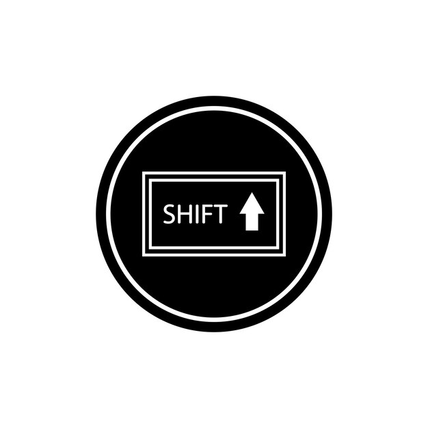 shift key icon vector template illustration logo design