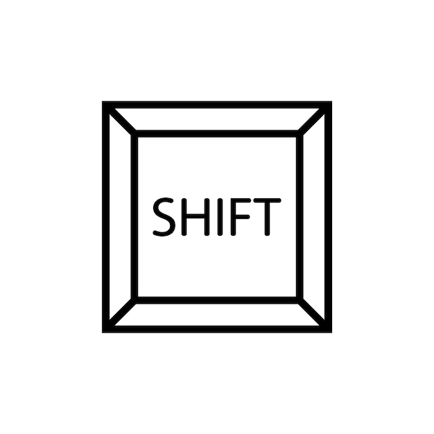 shift key icon vector template illustration logo design