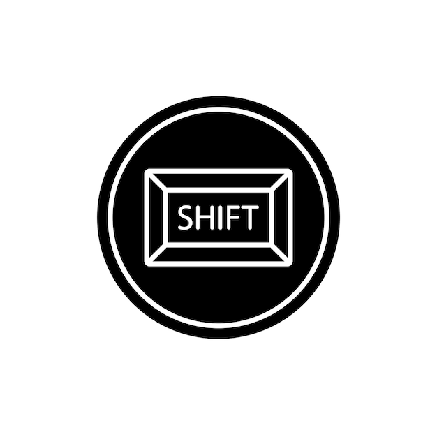 shift key icon vector template illustration logo design