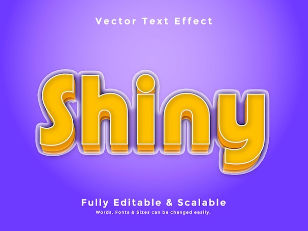 shiny 3d text effect vector download