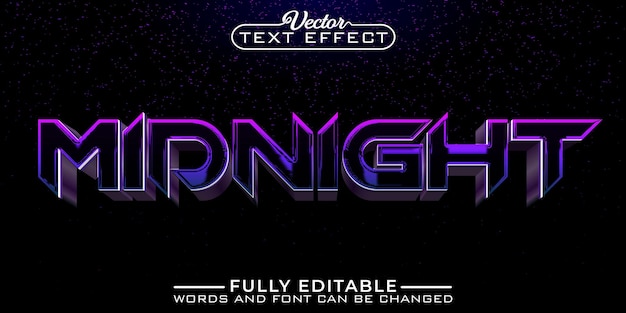 Shiny Midnight Editable Text Effect Template