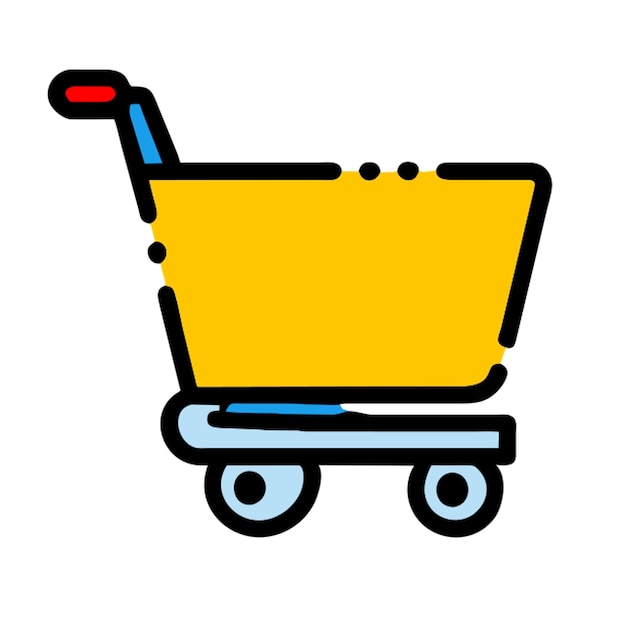 shop cart icon broken line