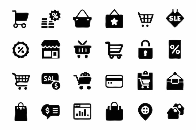 Shopping and ECommerce icons set ECommerce Shopping Shop Payment flat icon EBusiness