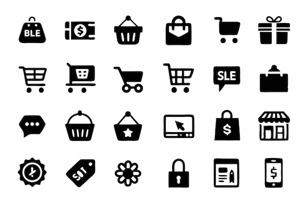 Shopping and ECommerce icons set ECommerce Shopping Shop Payment flat icon EBusiness