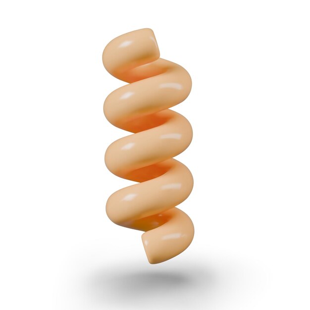Short Italian pasta spiral Flour product in form of small spring