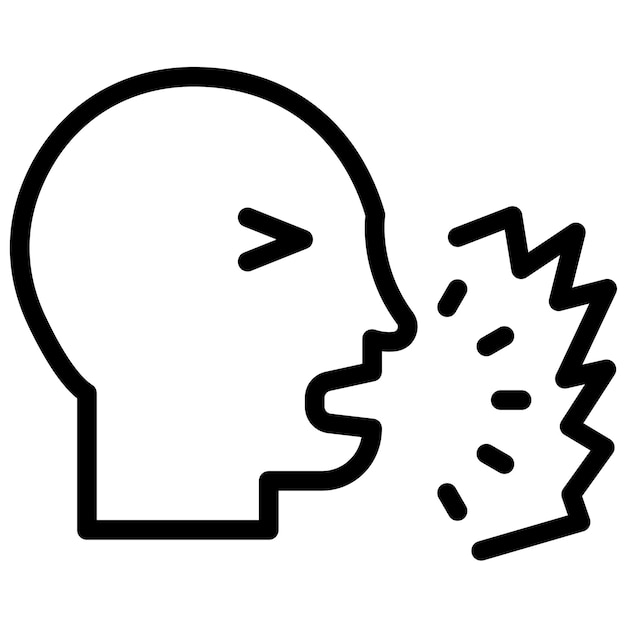 shouting vector icon illustration of protesting and civil disobedience iconset