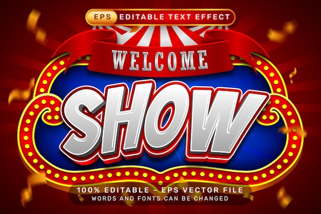show 3d text effect and editable text effect with tent and border show