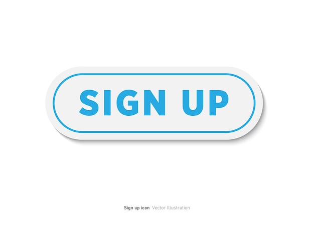 sign up button vector illustration