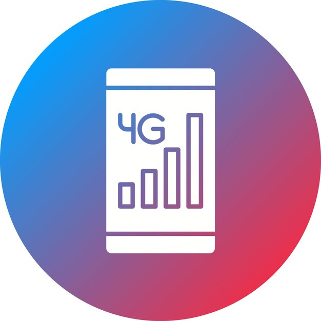 Signal Cellular 4 Bar icon vector image Can be used for Mobile UI UX
