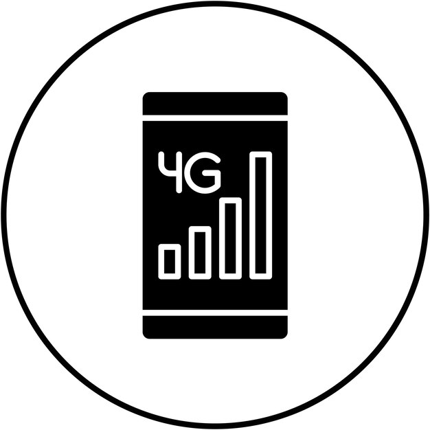 Signal Cellular 4 Bar icon vector image Can be used for Mobile UI UX