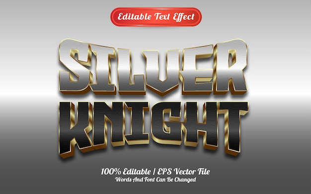Silver knight text effect