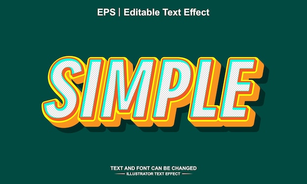 simple 3d editable text effect