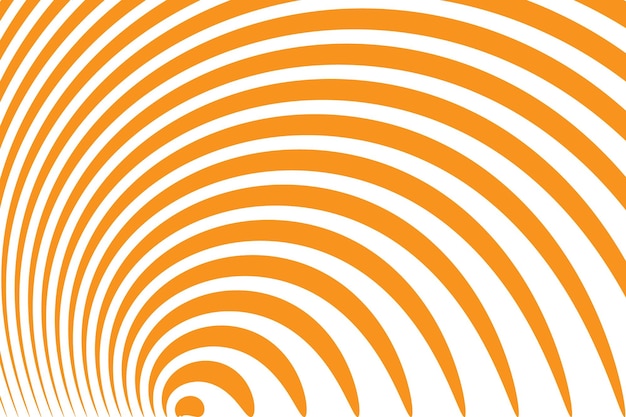 simple abstract thin to thick orange color big to small half circle line pattern