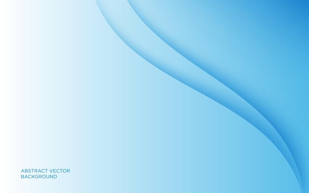 Simple and clean blue gradient abstract wave background vector illustration