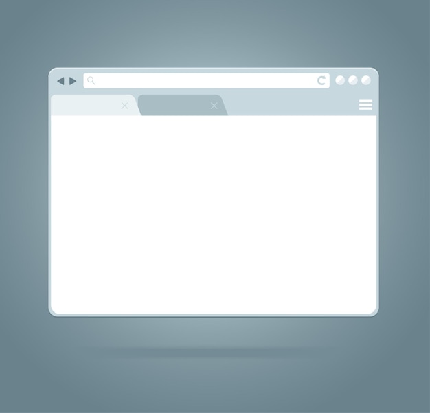 Simple Browser Window. Opened Browser Template.