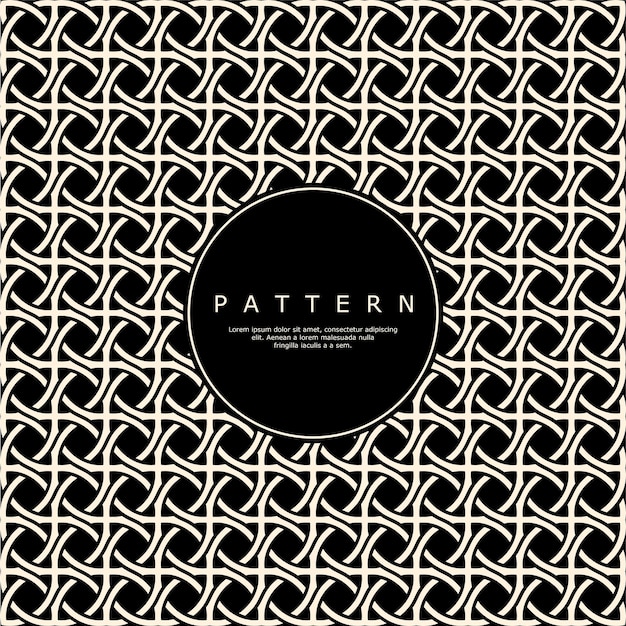 Simple flower circle line abstract seamless pattern.