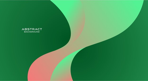 Simple gradient green wave background