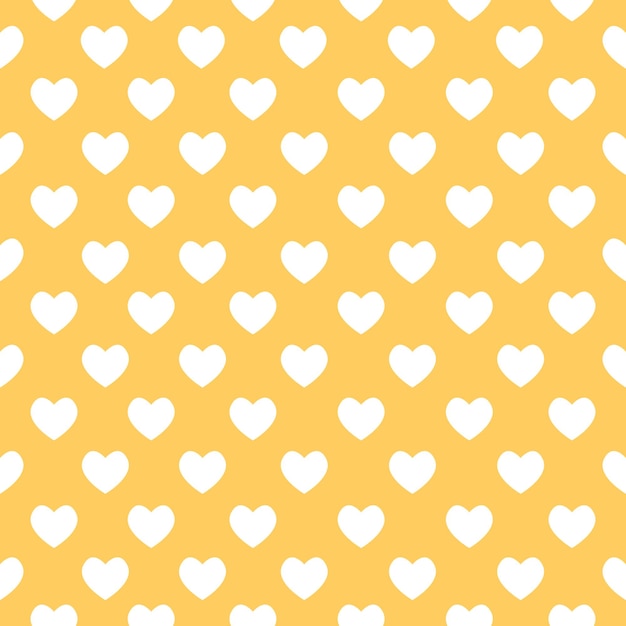 Simple heart pattern in modern style on yellow background