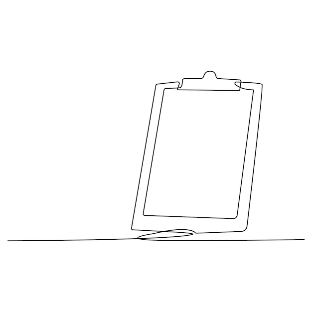 simple line drawing of a clipboard