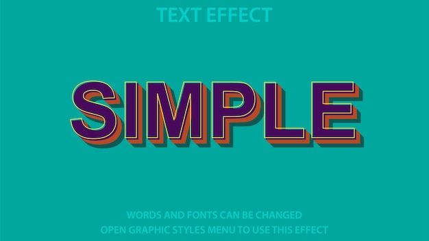 simple style purple colour text effect
