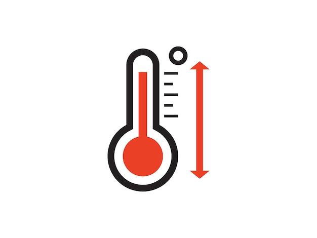 Simple temperature icon vector thermometer logo icon vector