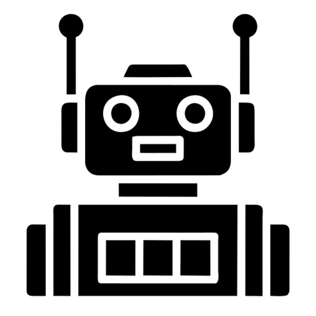 simply robot avatar icon pictogram