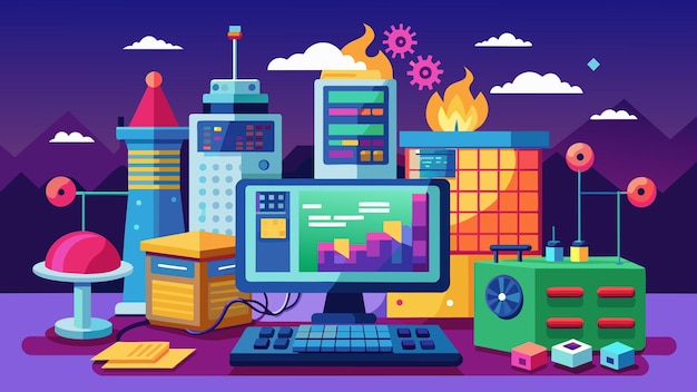 simulation vector graphics illustration EPS source file format lossless scaling icon design