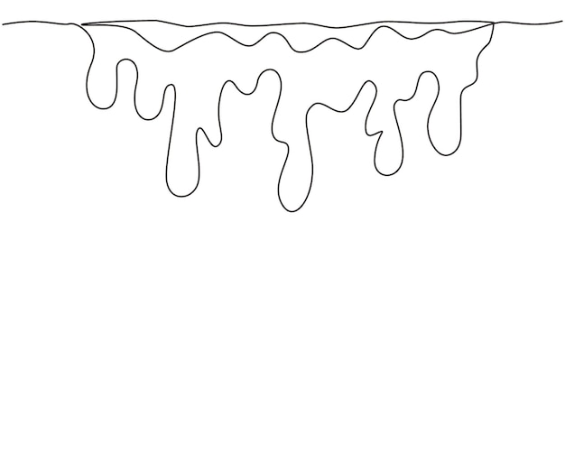 single continuous line drawing drip and flow of milk abstract splash of white liquid design vector