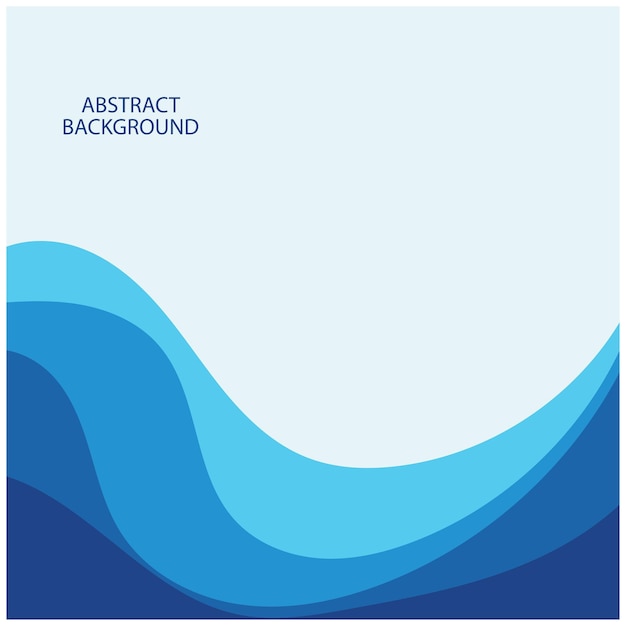 Sininen aaltovektori, abstrakti tausta, kaksiulotteinen design, arkistokuvitus