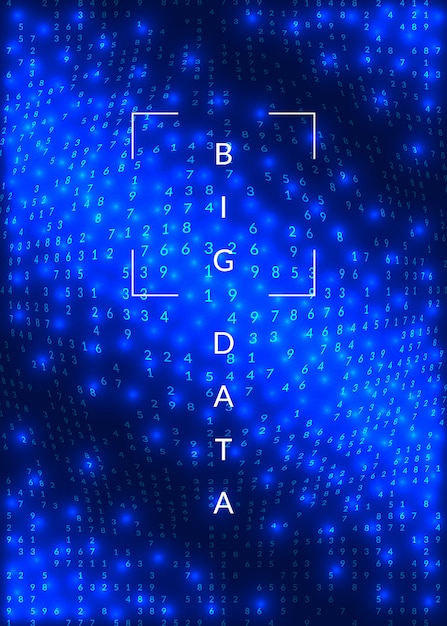 Sininen ison datan tausta.